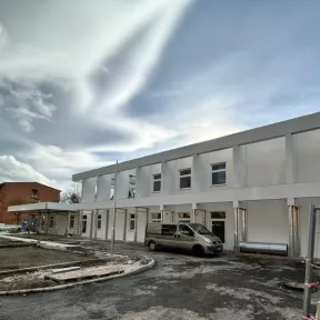 Probíhající výstavba dialyzačního střediska B. Braun Avitum v Třinci