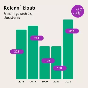 Statistika výměny kolenních kloubů