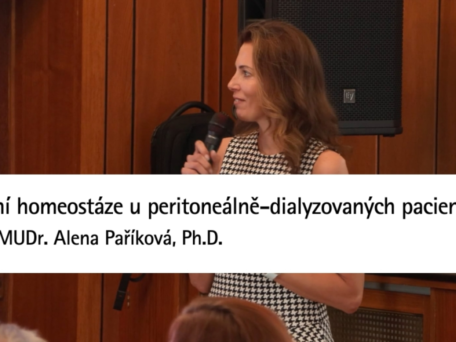 Vodní homeostáze u peritoneálně-dialyzovaných pacientů | doc. MUDr. Alena Paříková, Ph.D.