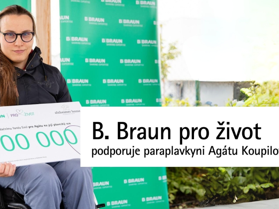 B. Braun pro život podporuje paraplavkyni Agátu Koupilovou