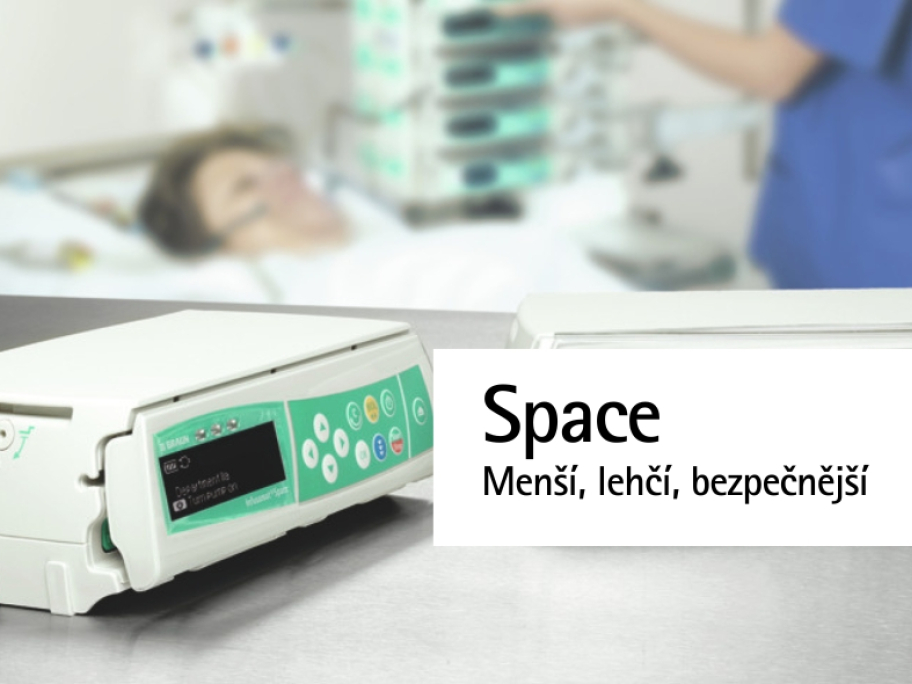 Space infuzní technika menší, lehčí, bezpečnější