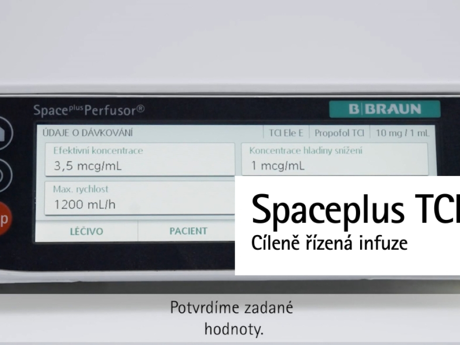 Spaceplus - cíleně řízená infuze TCI (Target Controll Infusion)