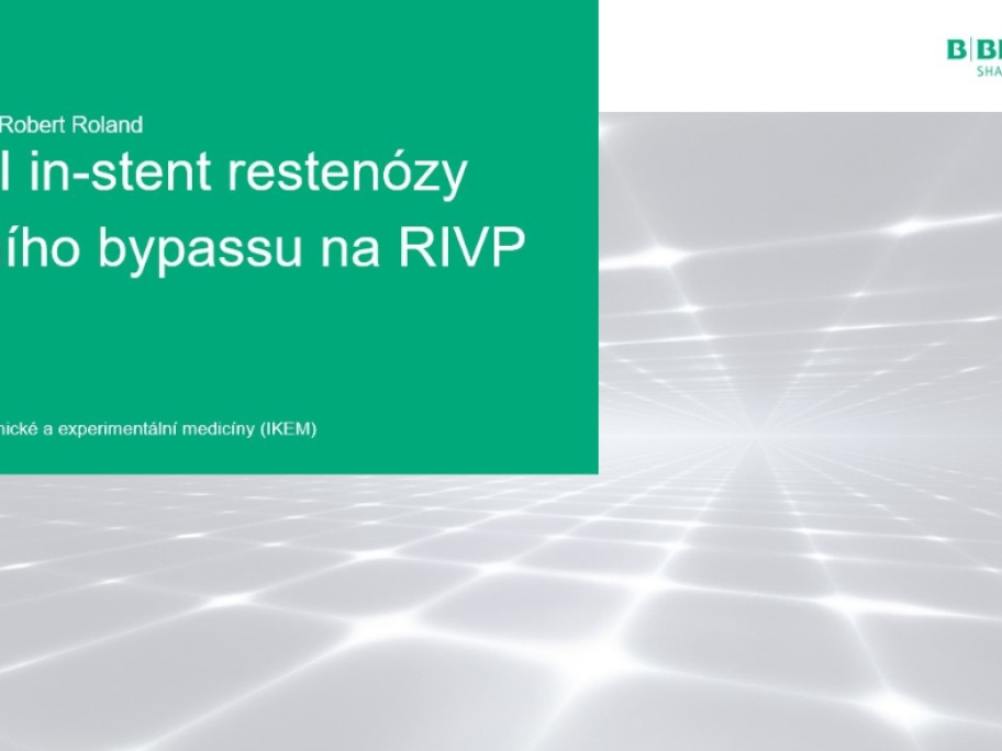 PCI in-stent restenózy žilního bypassu na RIVP