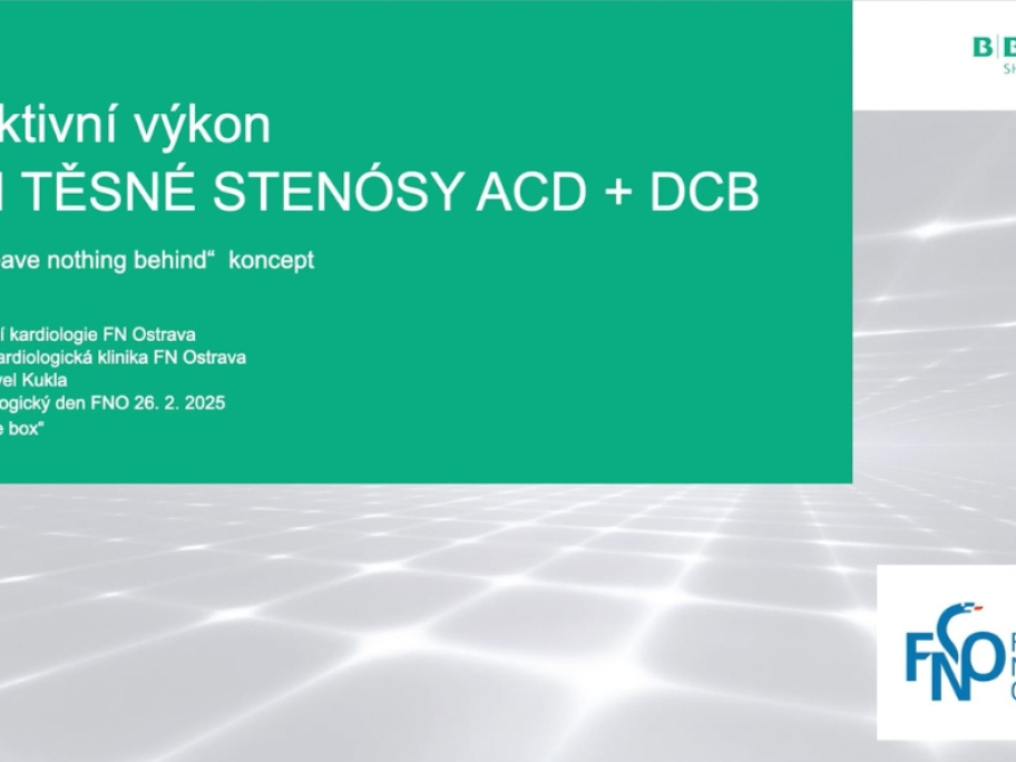 Těsná stenóza na a. coronaria dextra s využitím DCB