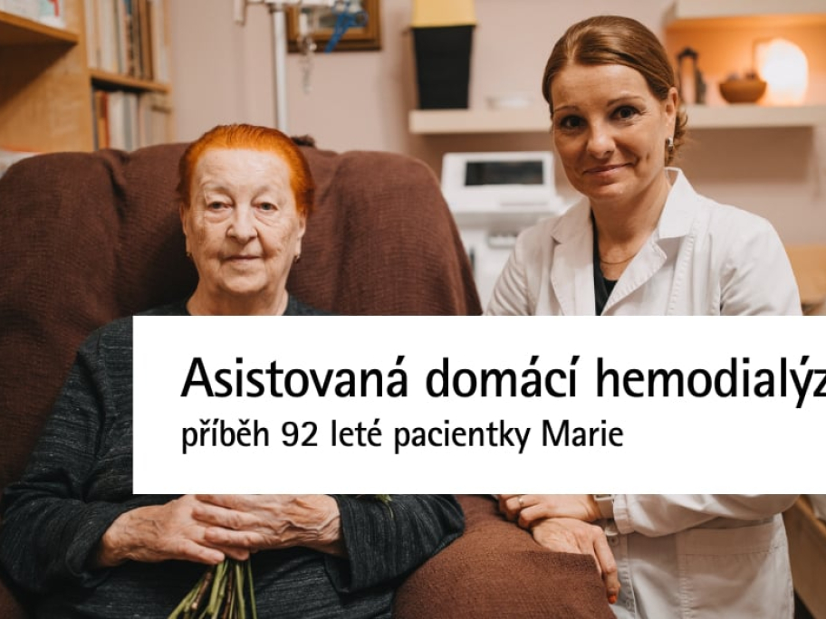 Asistovaná domácí hemodialýza | příběh 92 leté pacientky Marie