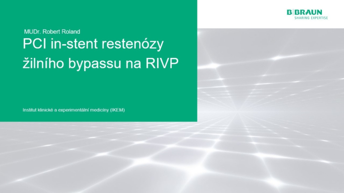 PCI in-stent restenózy žilního bypassu na RIVP