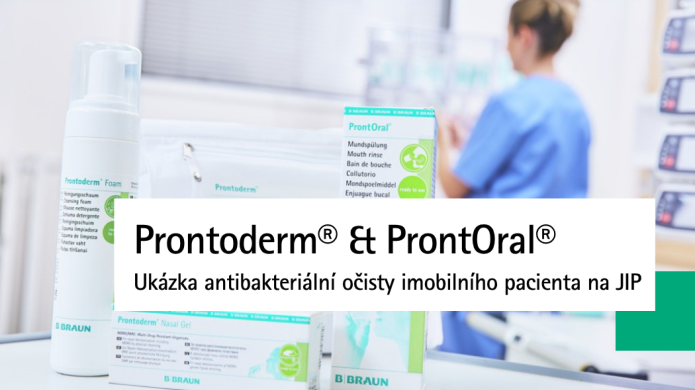 Prontoderm® a ProntOral®: Ukázka antibakteriální očisty imobilního pacienta na JIP