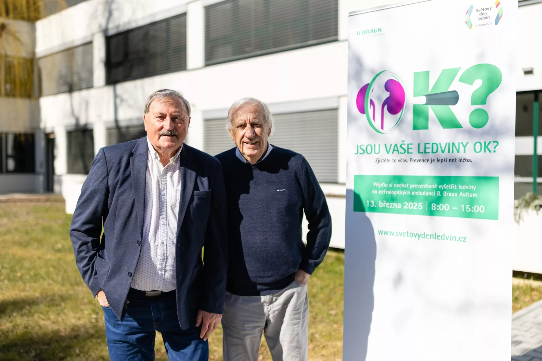 Legendární fotbalisti - Antonín Panenka a František Knebort podporují prevenci ledvin