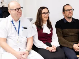 Zleva: MUDr. Ján Bánik, Marie Kršková Luxová, Josef Lux