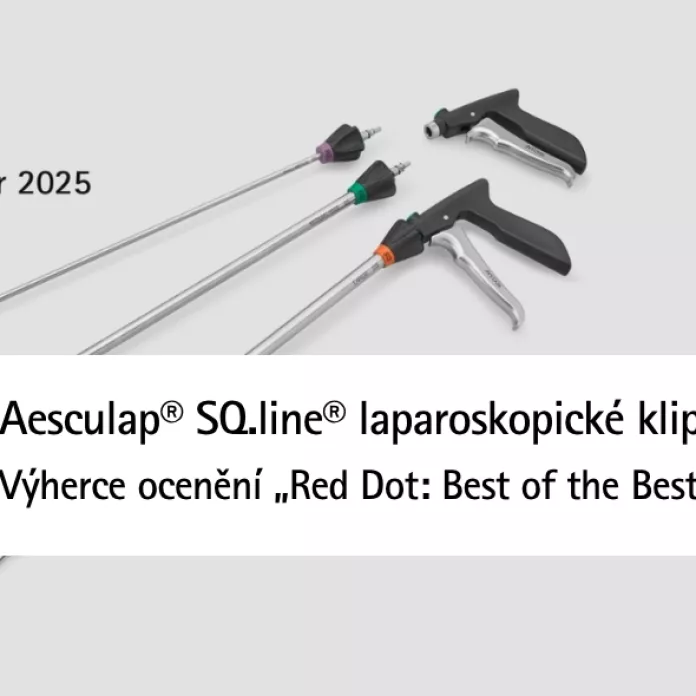 Laparoskopické klipovače Aesculap® SQ.line® - výherce red dot