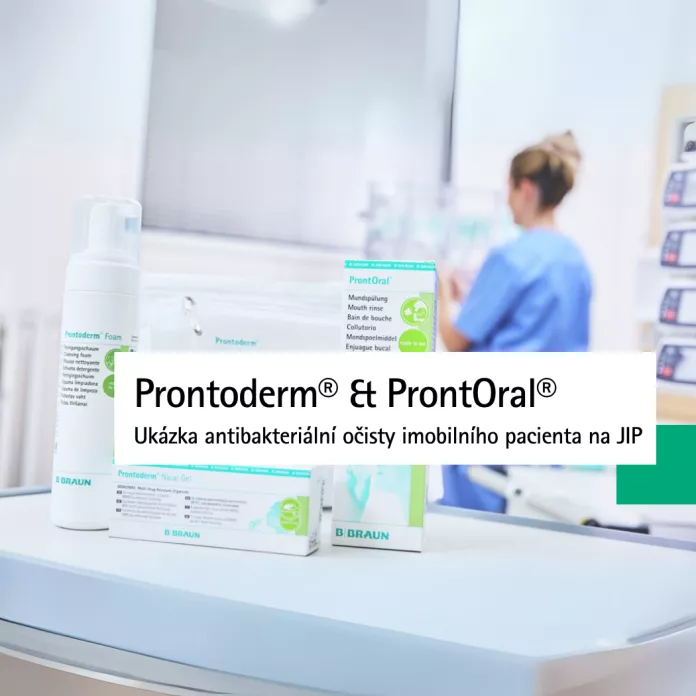 Prontoderm® a ProntOral®: Ukázka antibakteriální očisty imobilního pacienta na JIP