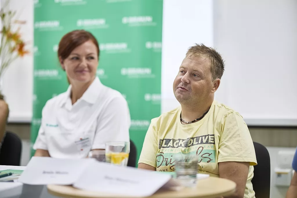 Jaroslav Mészáros pacient po třetí transplantaci ledviny na tiskové konferenci