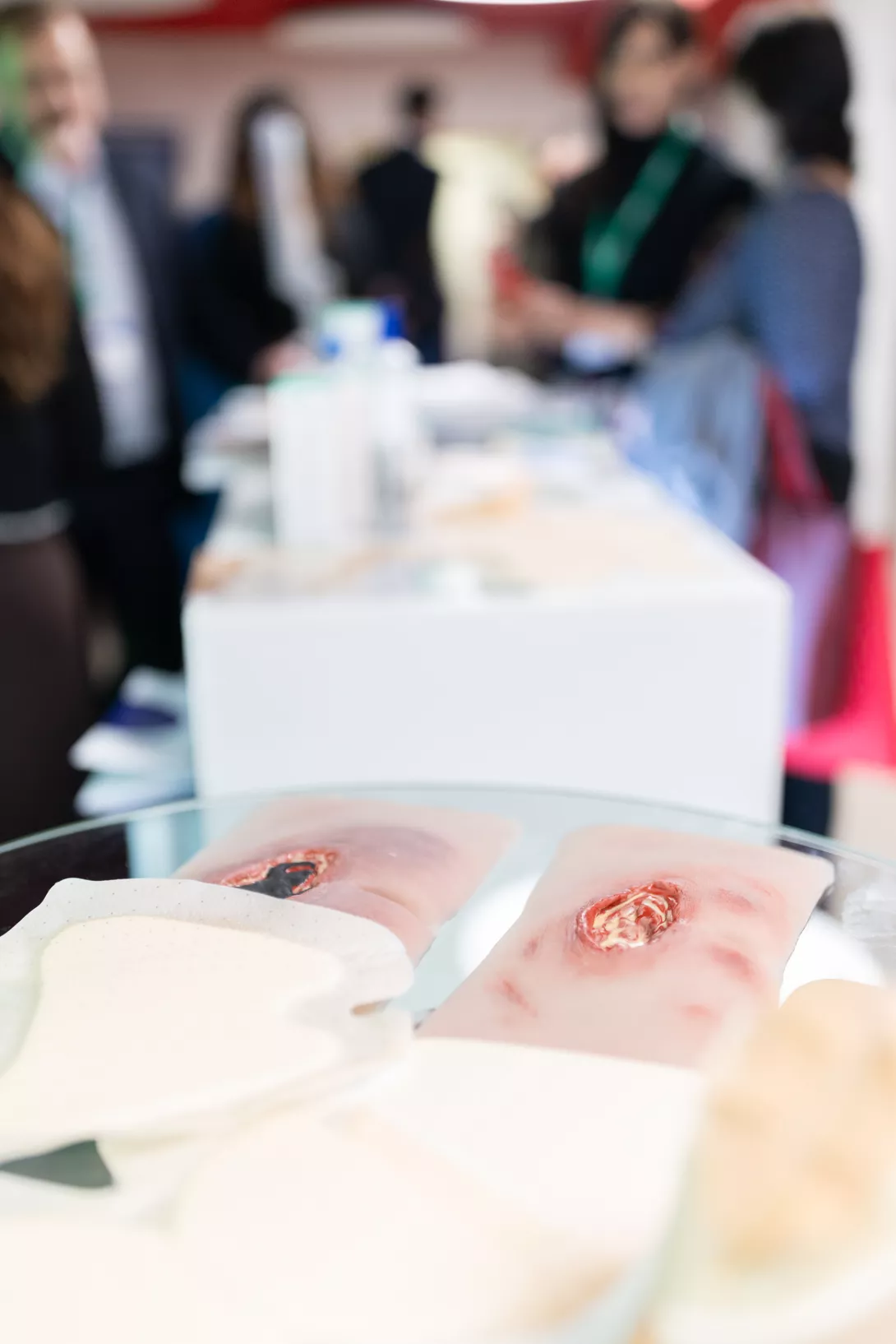 Účastníci se mohli podívat na prototyp dekubitů v různých fázích